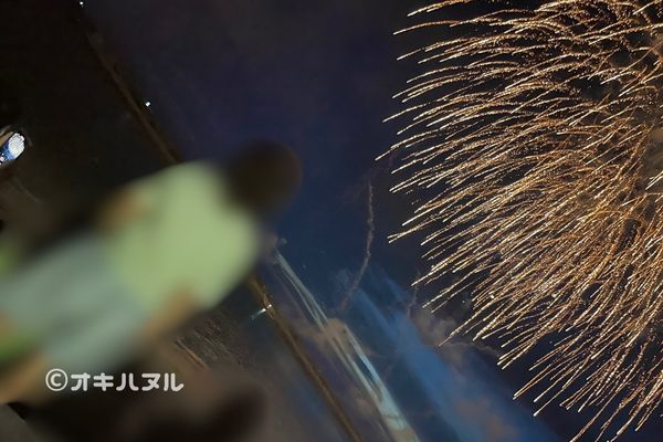 美浜ビーチからの花火の見え方