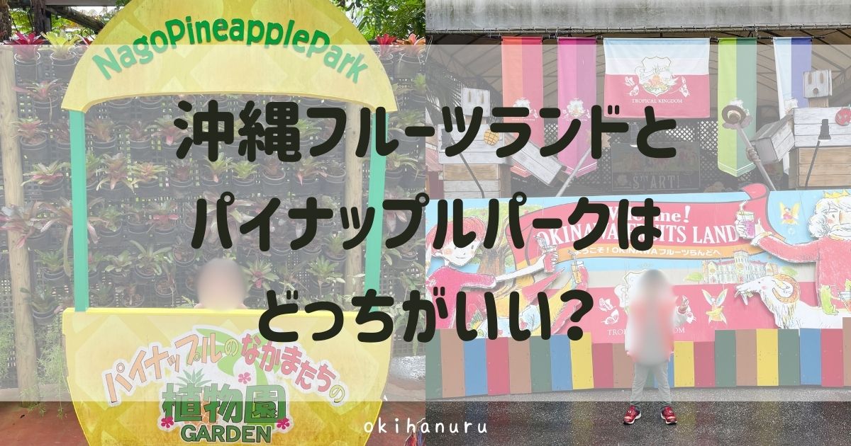 沖縄フルーツランドとパイナップルパークはどっちがいい?子連れ目線で違いを比較