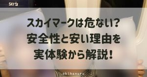 スカイマークは危ない？安全性と安い理由を実体験から解説！